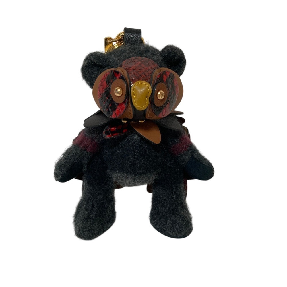 BURBERRY Thomas Bear Key Charm Keychain Charcoal Women's